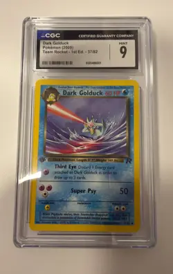 Pokemon Dark Golduck Team Rocket 1st Edition CGC 9 37/82 English 2000 - Image 1