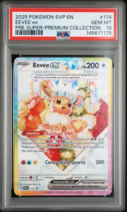 2025 POKEMON SVP EN-SV BLACK STAR PROMO #174 EEVEE EX PSA 10 - Image 1