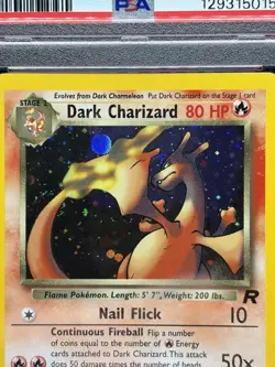 Pokemon TCG Dark Charizard Holo Rare 4/82 PSA 7 W/ Guard🔥 - Image 2