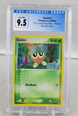 2006 Pokemon Seedot EX Crystal Guardians Reverse Holo 60/100 CGC 9.5 Gem Mint - Image 1