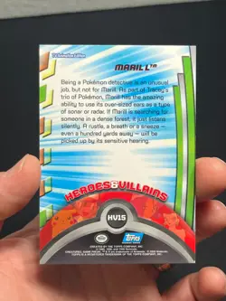 HV15 Marill Holo Foil Heroes & Villains Topps Pokemon TV Animation Series 3 LP - Image 4