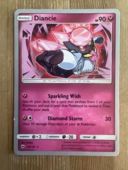 Pokemon TCG Diancie Burning Shadows 94/147 World Championships 2017 NM - Image 1