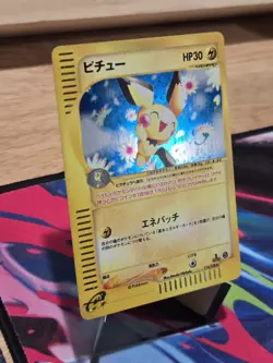 Pokemon 2001 Pichu 114/128 Expedition base set 1st edition holo Japanese - Image 2