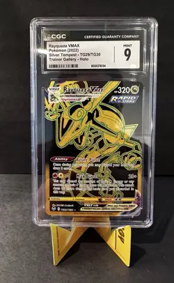 Pokemon Rayquaza VMAX Secret Rare Silver Tempest TG29/TG30 Holo CGC 9 English - Image 1