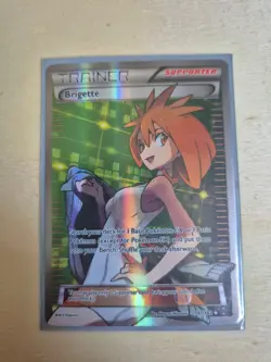 Pokemon 2015 XY Breakthrough Brigette 161/162 Full Art Ultra Rare Lightly Played - Image 1