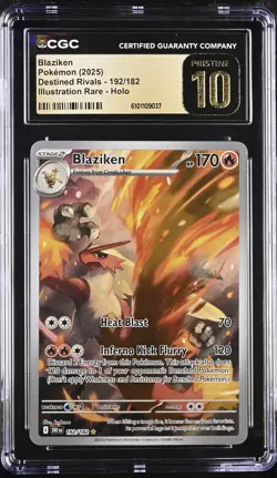 Pokemon Blaziken 192/182 Illustration Rare Destined Rivals - CGC 10 PRISTINE - Image 1