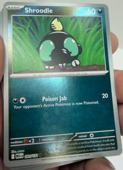 Pokemon TCG - Shroodle 091/132 (RH Reverse Holo) - Mega Evolution Base Set NM - Image 2