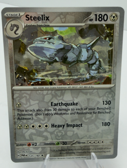 Pokemon TCG Paradox Rift Steelix 125/182 Reverse Holo - Image 1