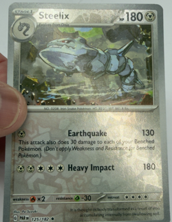 Pokemon TCG Paradox Rift Steelix 125/182 Reverse Holo - Image 2