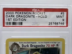 Pokemon Dark Dragonite Holo 1st Edition Team Rocket 5/82 PSA 9 MINT - Image 4