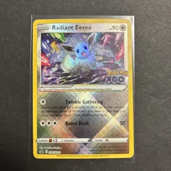 Radiant Eevee SWSH230 Sword & Shield Black Star Promo Cards Holo Pokemon Go - Image 1