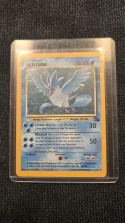 Pokemon TCG Articuno Fossil Holo Rare Card 2/62 Lightly Played - Image 1