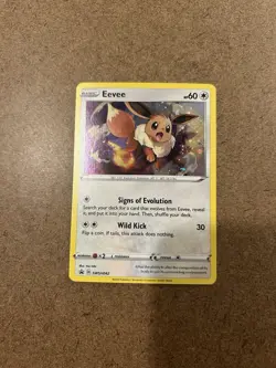 🌀Eevee SWSH042 SWSH: Sword & Shield Promo Cards Holo WITH SWIRL!! 🌀 - Image 2