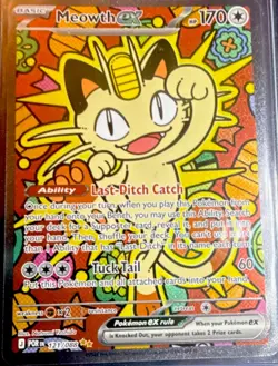 Pokemon TCG Meowth EX Holo Rare 121/088 Basic English Card The Pokemon Company - Image 1