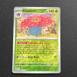 Pokemon Card Vileplume Scarlet & Violet Reverse Holo Rare 045/165 Near Mint - Image 1