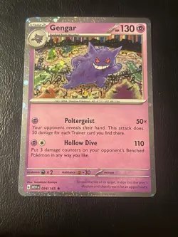 Pokemon TCG Gengar 94/165 Scarlet & Violet 151 Cosmo Holo Rare Exclusive Card - Image 1