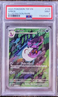 Arbok IR 176/162 Temporal Forces Mint PSA 9 Graded Pokemon Card Holo Rare - Image 1