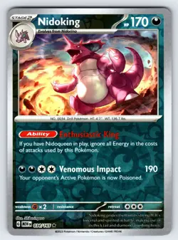 Nidoking 034/165 2023 S&V Pokemon 151 Set Pokemon Card TCG Reverse Holo Rare Nm - Image 1