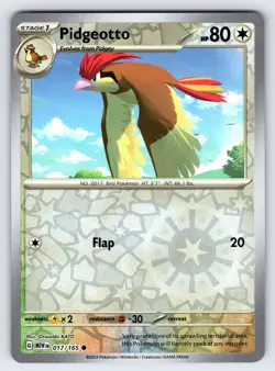 Pidgeotto 017/165 2023 S&V Pokemon 151 Set Pokemon Card TCG Reverse Holo - Nm - Image 1
