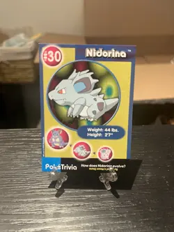 Nidorina #30 Burger King Poketrivia Pokemon Card LP - Image 1
