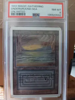 MTG Unlimited Underground Sea PSA 8 NM-MT - Image 1