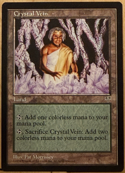 LIMITED EDITION Mirage Vintage MtG Crystal Vein Unplayed NM - Image 1
