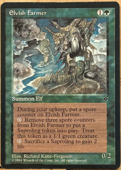 LIMITED EDITION Fallen Empires Vintage MtG Elvish Farmer Unplayed EX/NM - Image 1