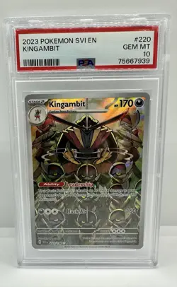 2024 Pokemon SVI EN #220 Kingambit Illustration Rare PSA 10 GEM MINT - Image 1
