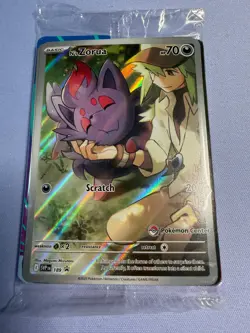 SEALED Pokemon TCG N's Zorua #189 Scarlet & Violet Promo Pokemon Center Stamped - Image 1