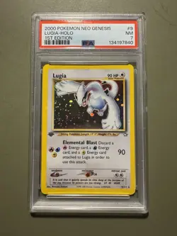 Lugia 1st Edition 9/111 Pokemon Card - 2000 Neo Genesis Holo - PSA 7 - Image 1