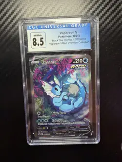 Pokemon Vaporeon V SWSH181 Sword & Shield Promo Rapid Strike Holo CGC 8.5 - Image 1