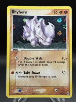 🦏 Pokemon TCG – Rhyhorn 70/101 – EX Hidden Legends (2004) – Reverse Holo – LP - Image 1