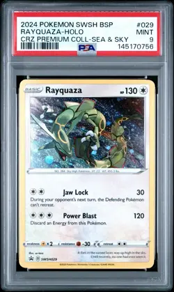 2024 POKEMON SWSH BLACK STAR PROMO #029 RAYQUAZA-HOLO PSA 9 - Image 1