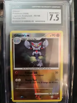Pokemon TCG Gliscor Lv 44 Legends Awakened Reverse Holo CGC 7.5 Graded NM+ - Image 1