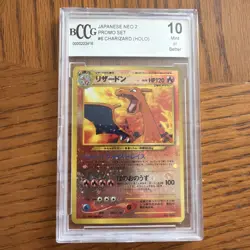 Charizard Neo 2 #006 Pokemon 2000 Japanese Reverse Holofoil Swirl Graded 10 - Image 1