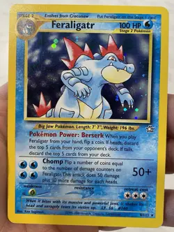 Vintage Pokemon TCG Feraligatr 4/111 Neo Genesis Holo Rare 100 HP 2000 - Image 3