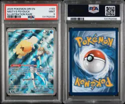 2025 POKEMON DRI EN-DESTINED RIVALS ILLUSTRATION RARE #193 MISTY'S PSYDUCK PSA 9 - Image 3