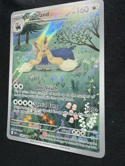 🔥Pokemon TCG White Flare Stoutland #156/086 Full Art Illustration Rare NM+🔥 - Image 2