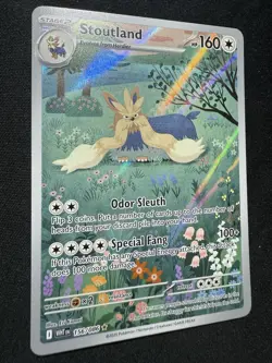 🔥Pokemon TCG White Flare Stoutland #156/086 Full Art Illustration Rare NM+🔥 - Image 3