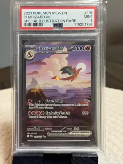 CHARIZARD EX PSA 9 199/165 Pokemon 151 SV SIR 2023 Pokemon - Image 1
