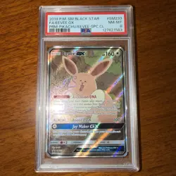2019 Pokemon SM Black Star Promo Eevee GX #SM233 PSA 8 NM - Image 1