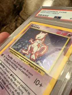 Pokemon Mewtwo 10/102 Base Set Holo Rare 1999 English PSA 9 - Image 3