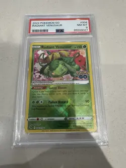 Pokemon Go 2022 Radiant Venusaur 004/078 PSA 8 - Image 1