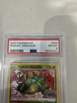 Pokemon Go 2022 Radiant Venusaur 004/078 PSA 8 - Image 4