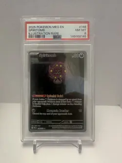 2025 POKEMON MEG EN-MEGA EVOLUTION ILLUSTRATION RARE #148 SPIRITOMB PSA 8 - Image 1