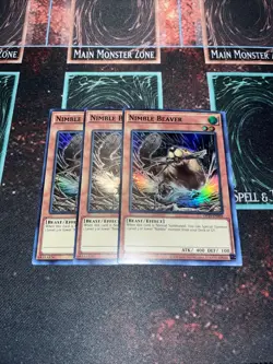 Yugioh! Nimble Beaver x3 - OP20-EN006 - Super Rare - Unlimited Edition - Image 1