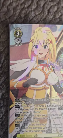 Signed Weiss Schwarz KONOSUBA KS/W49-001SP SP FOIL Darkness - Image 3