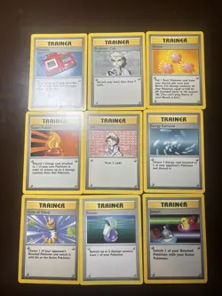Base Set Pokemon Trainer Lot 87/102 Through 95/102 - Image 1