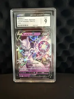 Pokemon TCG Mewtwo V Double Rare Holo CGC 9 S10b 030/071 Japanese - Image 1