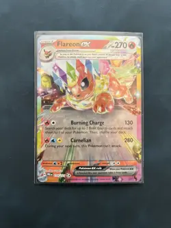 The Pokemon Company Flareon ex 014/131 Prismatic Evolutions Rare Holo EX 270HP - Image 1